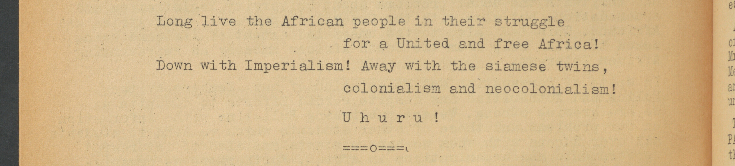 Ausschnitte aus dem PASUA-Newsletter „Africa Today“ zum Third Congress of the Union of African Students in Moskau, März 1964, Österreichische Nationalbibliothek, Wien 