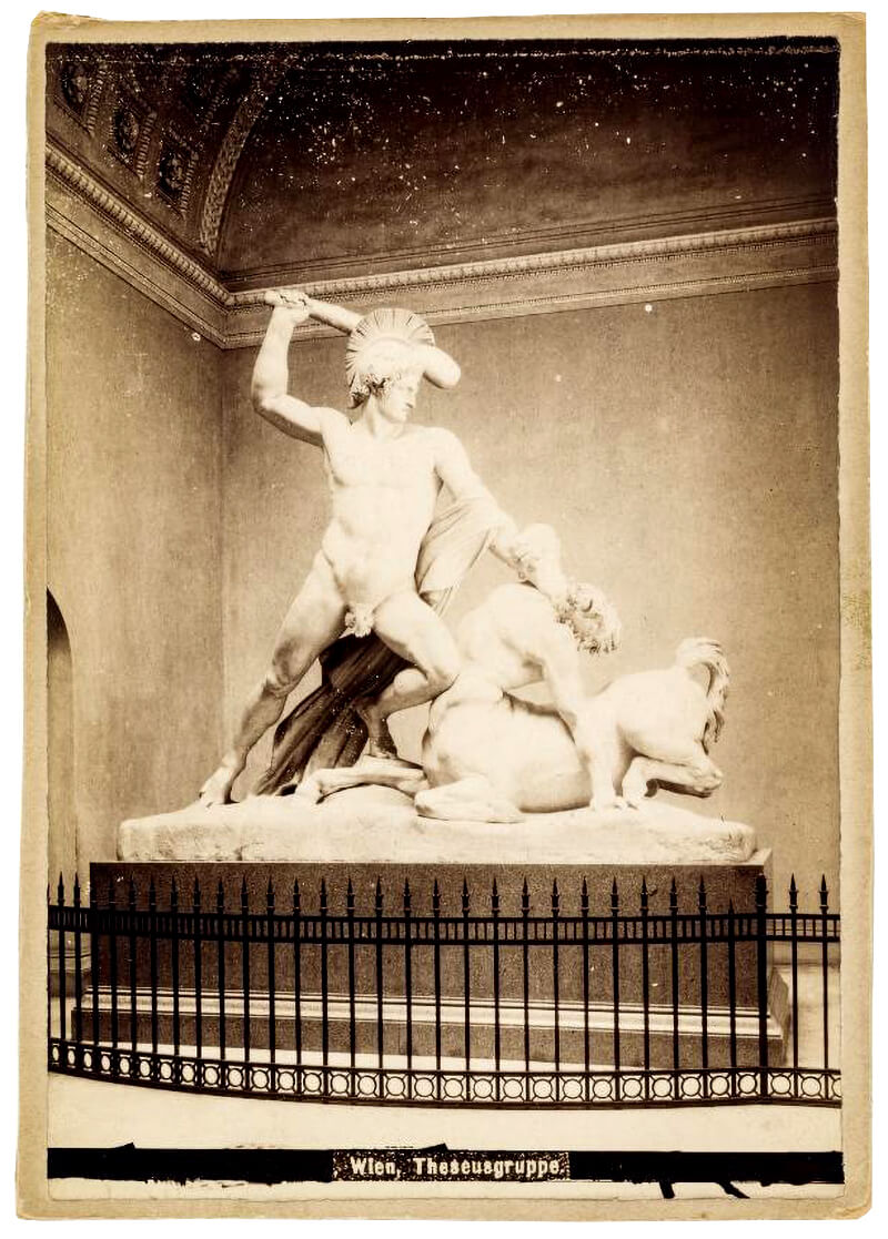 Theseusgruppe von Antonio Canova, Fotografie vor 1890, Wien Museum 